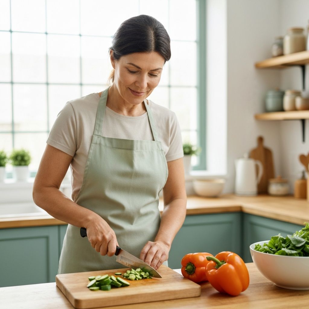 Person preparing healthy food