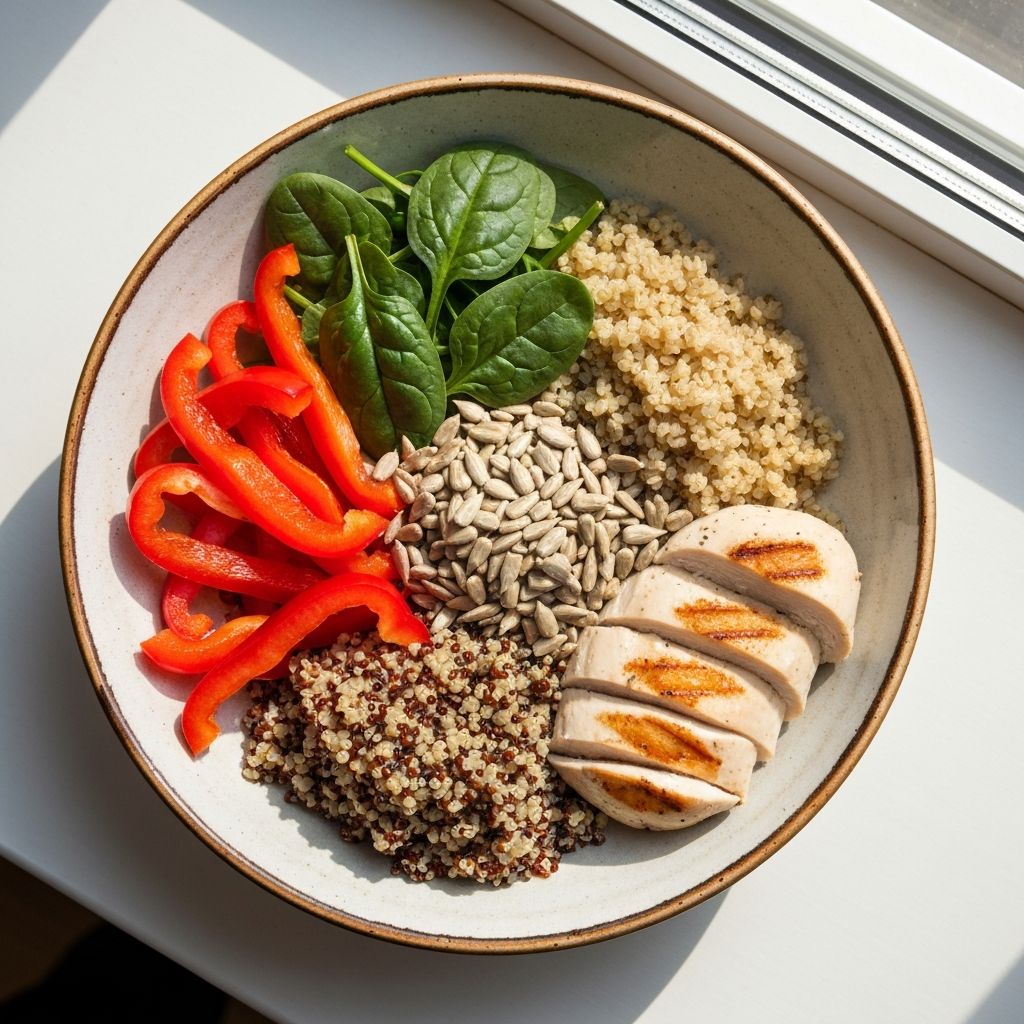 Healthy balanced meal bowl