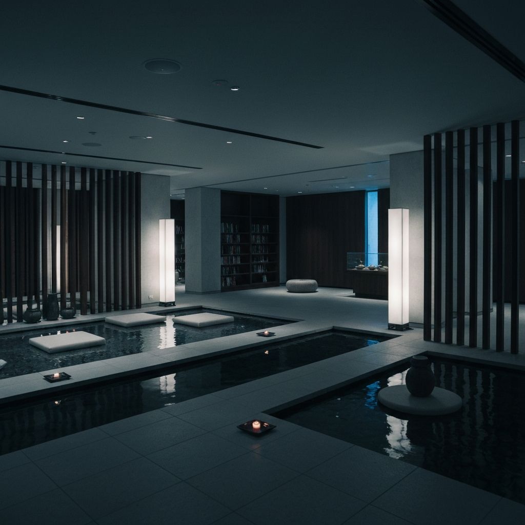 Serene meditation space